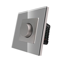 Intrerupator cu Variator Mecanic LUXION cu Rama din Sticla, gri