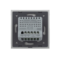 Intrerupator Dublu Cap Scara / Cruce cu Touch LIVOLO din Sticla - Protocol ZigBee EC, gri