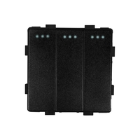 Modul Intrerupator Triplu Mecanic LUXION, negru