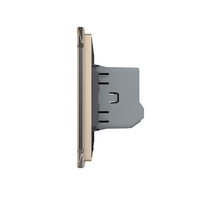 Intrerupator Dublu cu Revenire / Reset cu Touch LIVOLO - Serie Noua, auriu