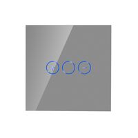 Intrerupator Simplu cu Variator cu Touch din Sticla  LUXION, gri