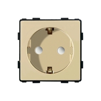 Modul Priza Simpla Fara Rama Din Sticla LUXION, auriu