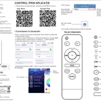 Plafoniera LED SMART cu muzica, Ø390, 30W, RGB+W