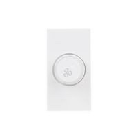 Modul Comutator Pentru Ventilator 1M LUXION, Standard Italian, alb