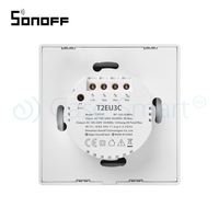 Intrerupator triplu cu touch Sonoff T2EU3C, Wi-Fi + RF, Control de pe telefonul mobil