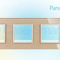 Rama priza tripla Livolo din sticla, auriu