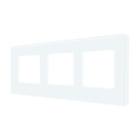 Rama Tripla LUXION Din Sticla, alb