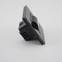 Lampa de Veghe LED cu Lumina Alb - Neutra LUXION cu Rama de Sticla, negru