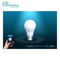 Bec inteligent LED Wireless Homeflow B-5005, B22, 9W (60W), 806lm, dimabil, lumina calda/ rece, Control de pe telefonul mobil