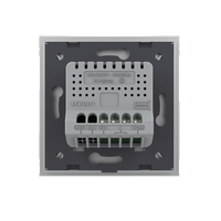 Intrerupator Simplu Cap Scara / Cruce cu Dimmer cu Touch LIVOLO din Sticla - Protocol ZigBee EC, gri