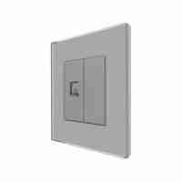 Priza Internet cu Rama din Sticla LUXION, gri