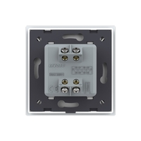 Intrerupator Simplu Mecanic Cap Cruce, 2 Module LIVOLO cu Rama din Sticla - Serie Noua, alb