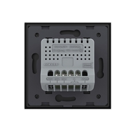 Intrerupatorul Dublu cu Touch LIVOLO cu Rama Din Sticla - Protocol Zigbee EC, negru