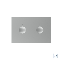 Modul intrerupator dublu cap scara / cap cruce cu touch Livolo standard Italian, Serie noua, gri
