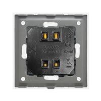 Intrerupator Simplu Cap Cruce Mecanic LUXION cu Rama din Sticla, alb