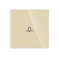 Buton Sonerie cu Touch, cu Revenire, din Sticla LUXION, auriu