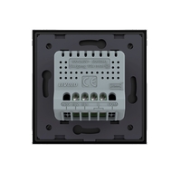 Intrerupator Dublu cu Revenire / Reset cu Touch LIVOLO - Serie Noua, negru