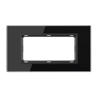 Rama din sticla Livolo standard Italian 4 module - Serie noua, negru