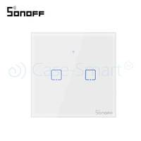 Intrerupator dublu cu touch Sonoff T0EU2C, Wi-Fi, Control de pe telefonul mobil