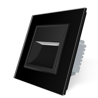 Lampa de veghe LED Livolo cu rama din sticla, negru