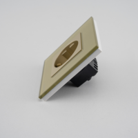 Priza Simpla LUXION cu Rama din Sticla, auriu