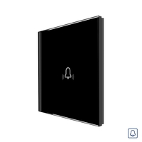 Panou Buton Sonerie cu Touch Din Sticla LUXION, negru