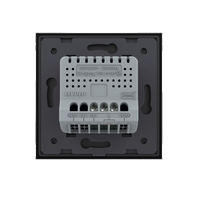 Intrerupator Simplu cu Touch LIVOLO cu Rama din Sticla - Protocol ZigBee EC, negru