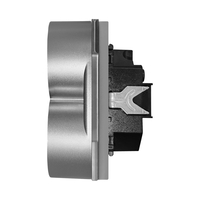 Priza Dubla LUXION cu Rama din Sticla Pentru Doza Simpla, gri