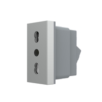 Modul priza simpla ingusta LIVOLO, gri