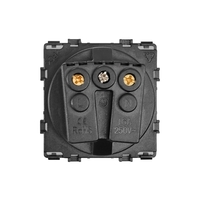 Modul Priza Simpla cu Capac Fara Rama Din Sticla LUXION, gri