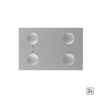 Modul intrerupator cvadruplu wireless cu touch Livolo standard Italian, Serie noua, gri