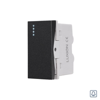 Modul Buton Revenire Mecanic (Sonerie) 1M LUXION, Standard Italian, negru