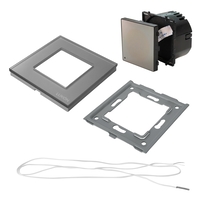 Termostat Wi-Fi pentru incalzirea electrica LUXION cu Rama din Sticla, gri