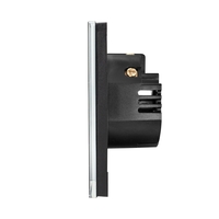 Intrerupator Simplu cu Variator cu Touch din Sticla LUXION, protocol Zigbee, negru