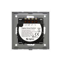 Intrerupator Triplu cu Touch din Sticla LUXION, protocol ZigBee, alb