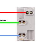 Modul Priza Simpla Ingusta LUXION, Standard Italian, alb