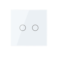 Intrerupator Dublu cu Revenire / Reset cu Touch LIVOLO - Serie Noua, alb