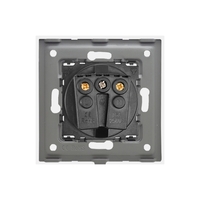 Priza Simpla cu Capac de Protectie LUXION cu rama din aluminiu, auriu