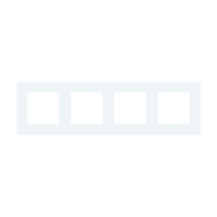 Rama Cvadrupla LUXION Din Sticla, alb