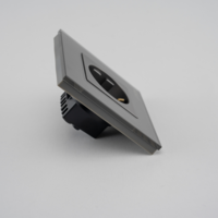 Priza Simpla LUXION cu Rama din Sticla, gri