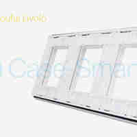 Rama priza tripla Livolo din sticla, alb