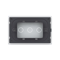 Panou intrerupator triplu cu touch Livolo din sticla, standard Italian - Serie noua, alb