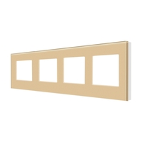 Rama Cvadrupla LUXION Din Sticla, auriu