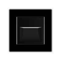 Lampa de veghe LED Livolo cu rama din sticla, negru