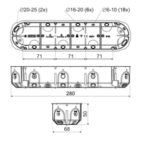 Doza aparataj cvadrupla pentru rigips Kopos KPL64-50/4LDNA