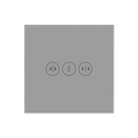 Panou Intrerupator Draperii cu Touch Din Sticla LUXION, gri