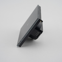 Buton Sonerie cu Touch, cu Revenire, din Sticla LUXION, negru