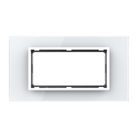 Rama din sticla Livolo standard Italian 4 module - Serie noua, alb