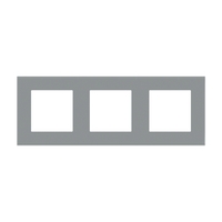 Rama Tripla LUXION Din Sticla, gri