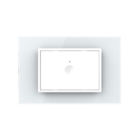 Intrerupator simplu cu touch Livolo cu rama din sticla, standard Italian - Serie noua, alb